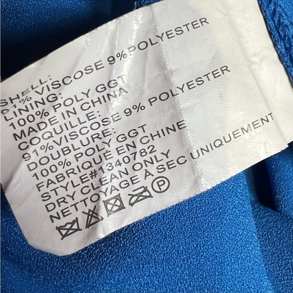 SHOSHANNA‎ Cobalt Floral Embroidered Asymmetric Hem Ruffle Tier Maxi Dress 14 - Picture 11 of 14